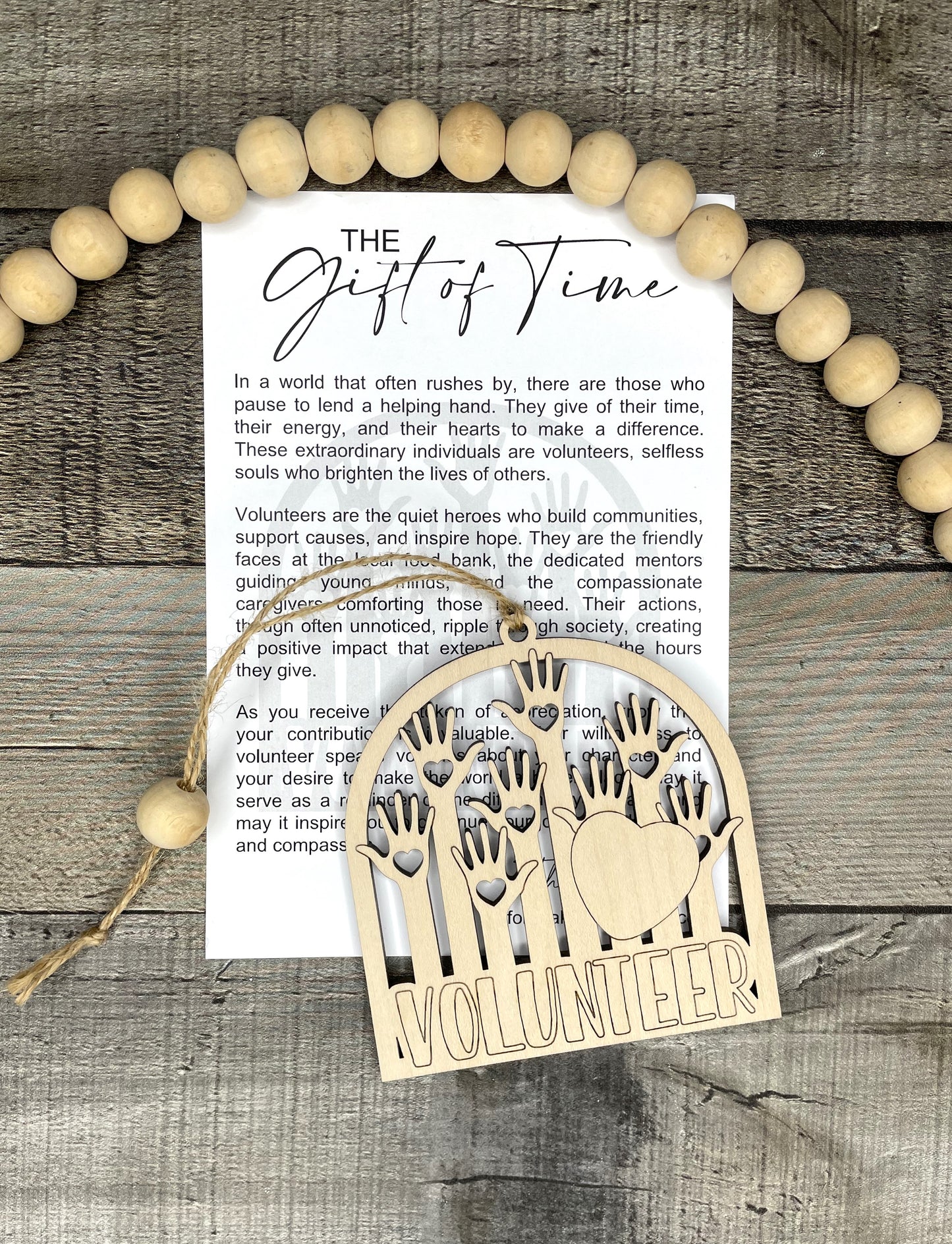 Volunteer Appreciation Ornament – The Gift of Time