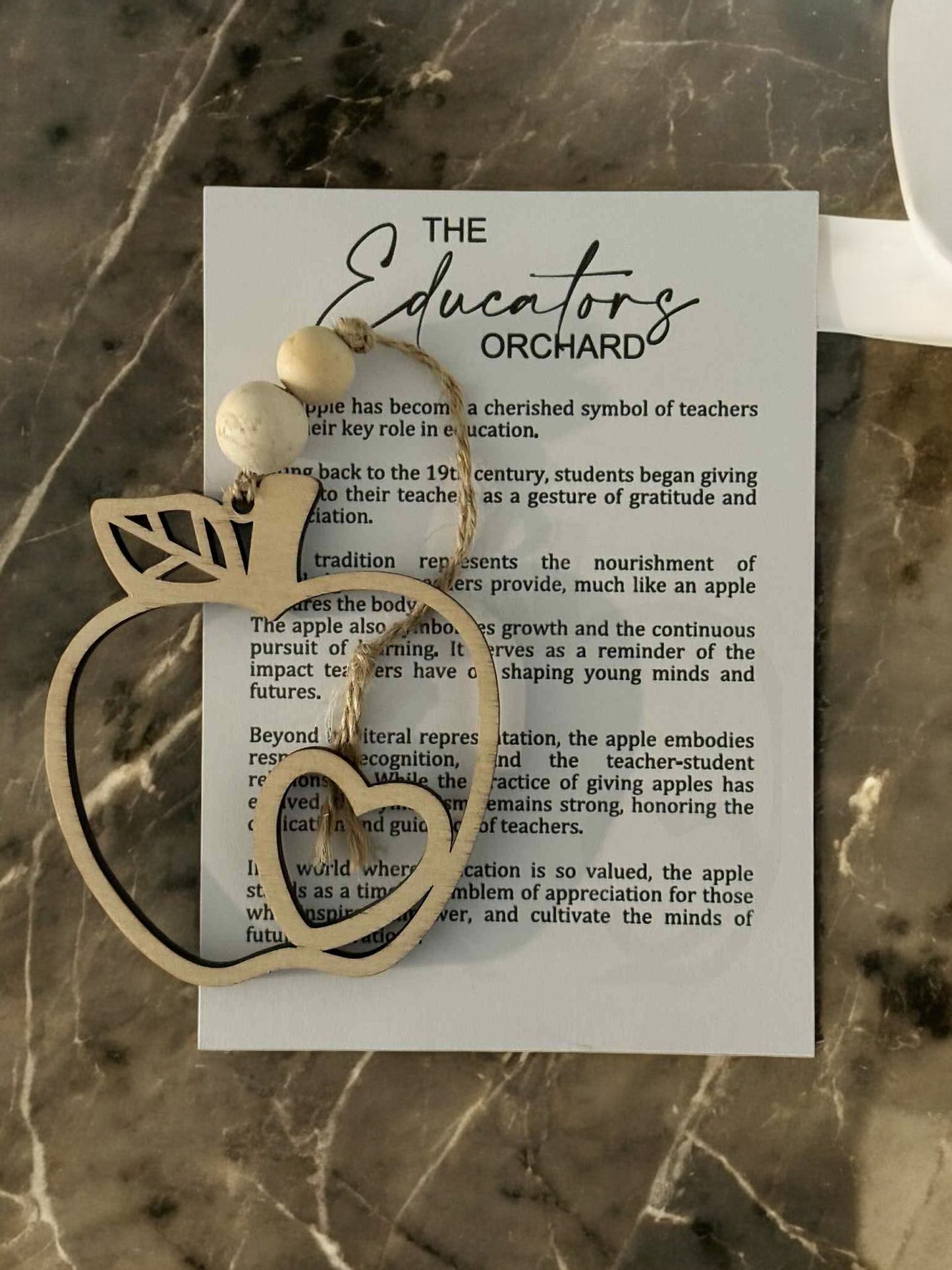 Educator's Orchard Ornament | The Apple of Appreciation Wooden Ornament