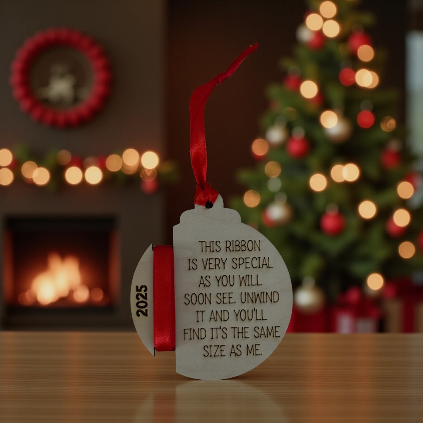 “Same Size as Me” Ribbon Keepsake Ornament – Heartfelt Christmas Gift – 2025