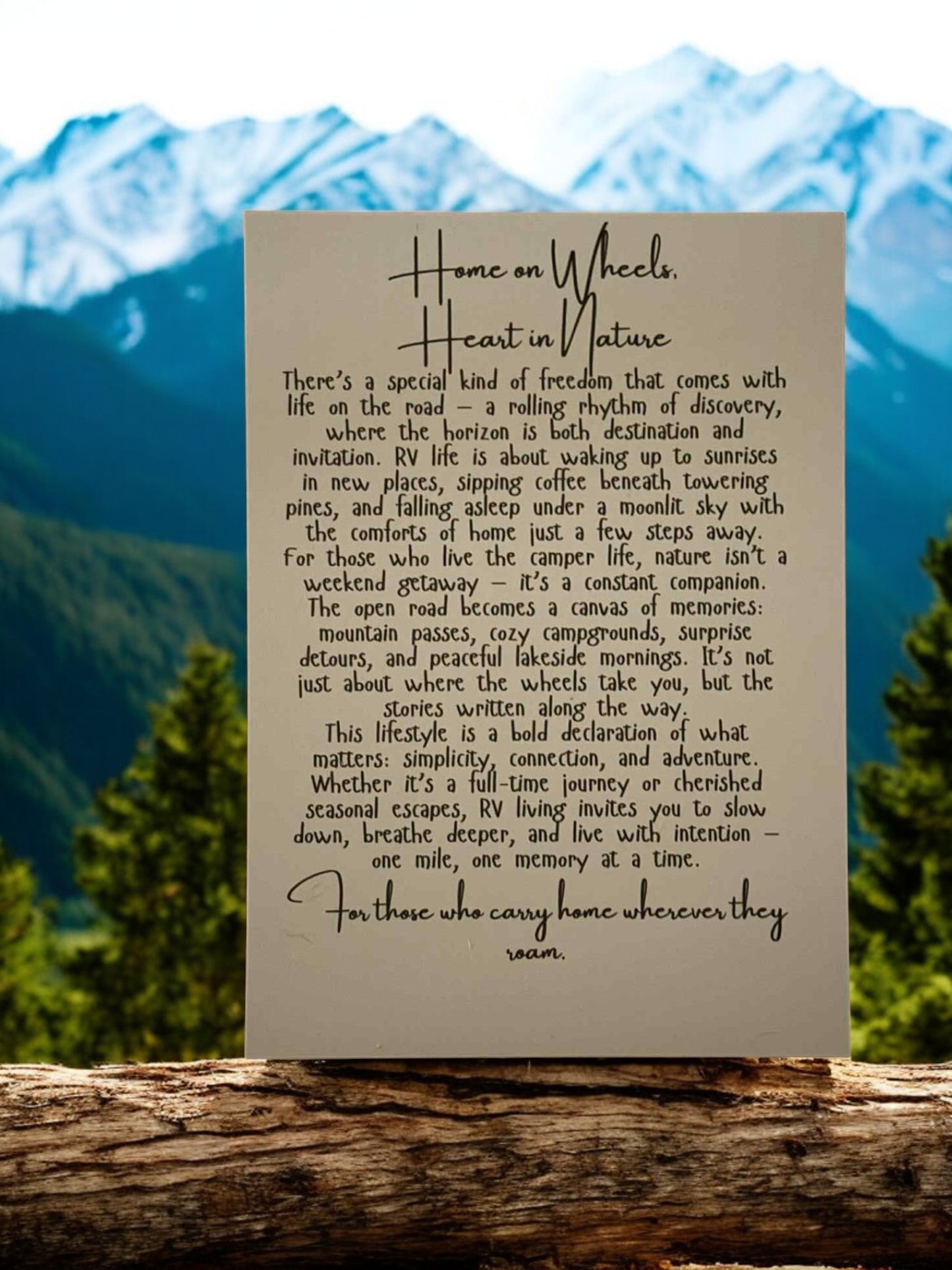 Home on Wheels, Heart in Nature – RV Life Ornament