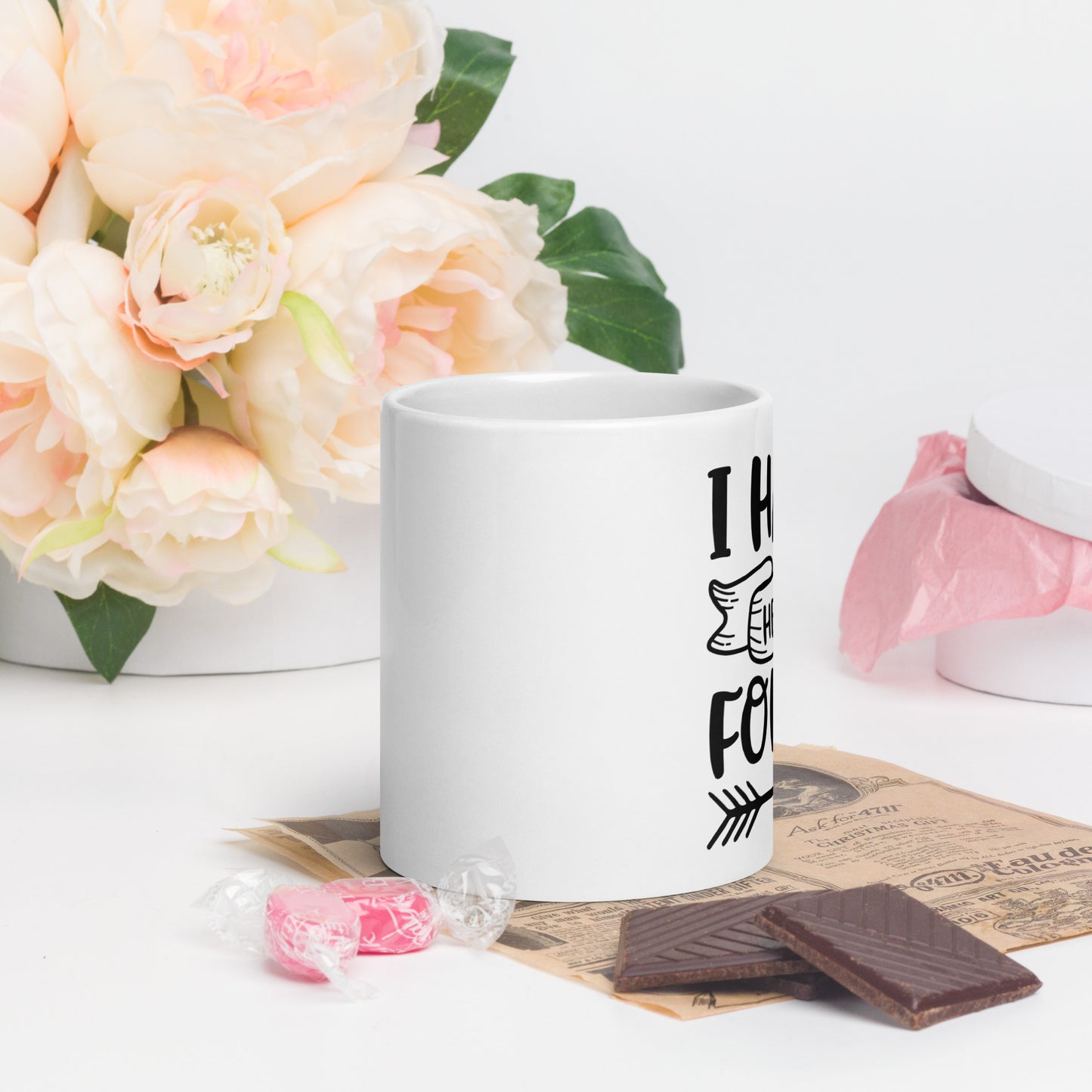 I Have A Heart On For You | White Glossy Mug - Romantic Funny Ceramic Coffee Cup