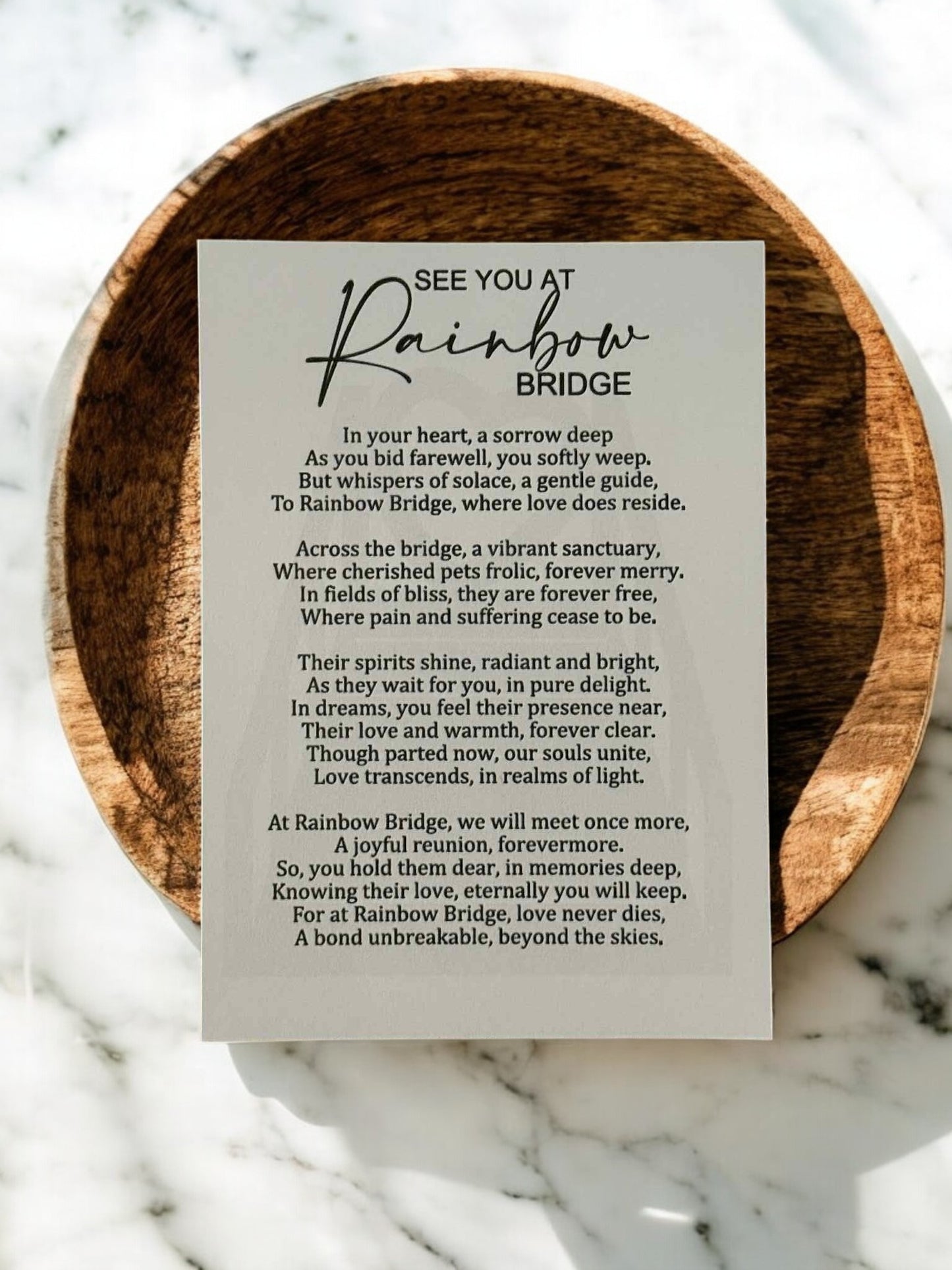 Rainbow Bridge Ornament | See You at Rainbow Bridge Wooden Ornament