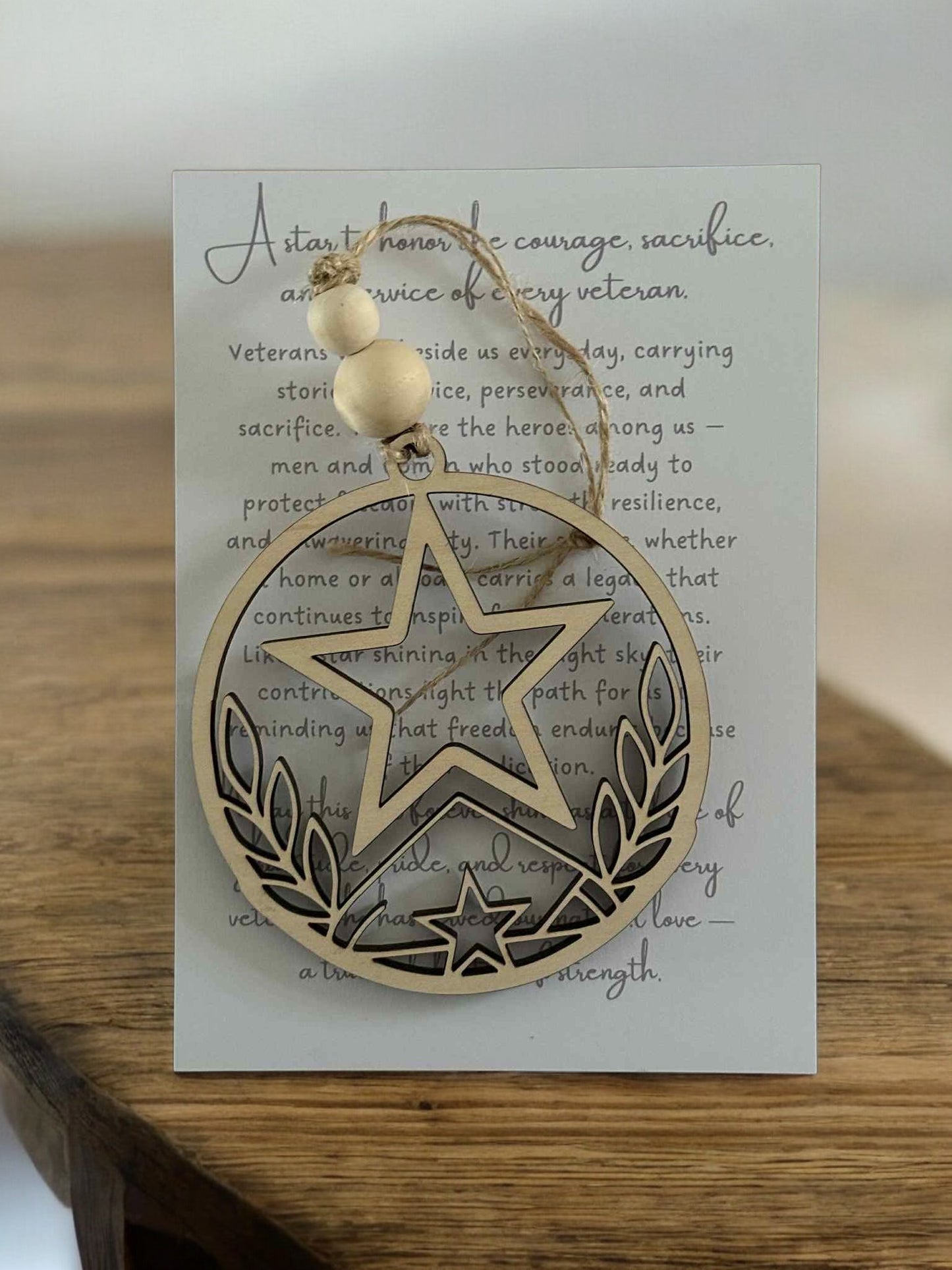 Veteran Tribute Star – Ornament & Story Card Set