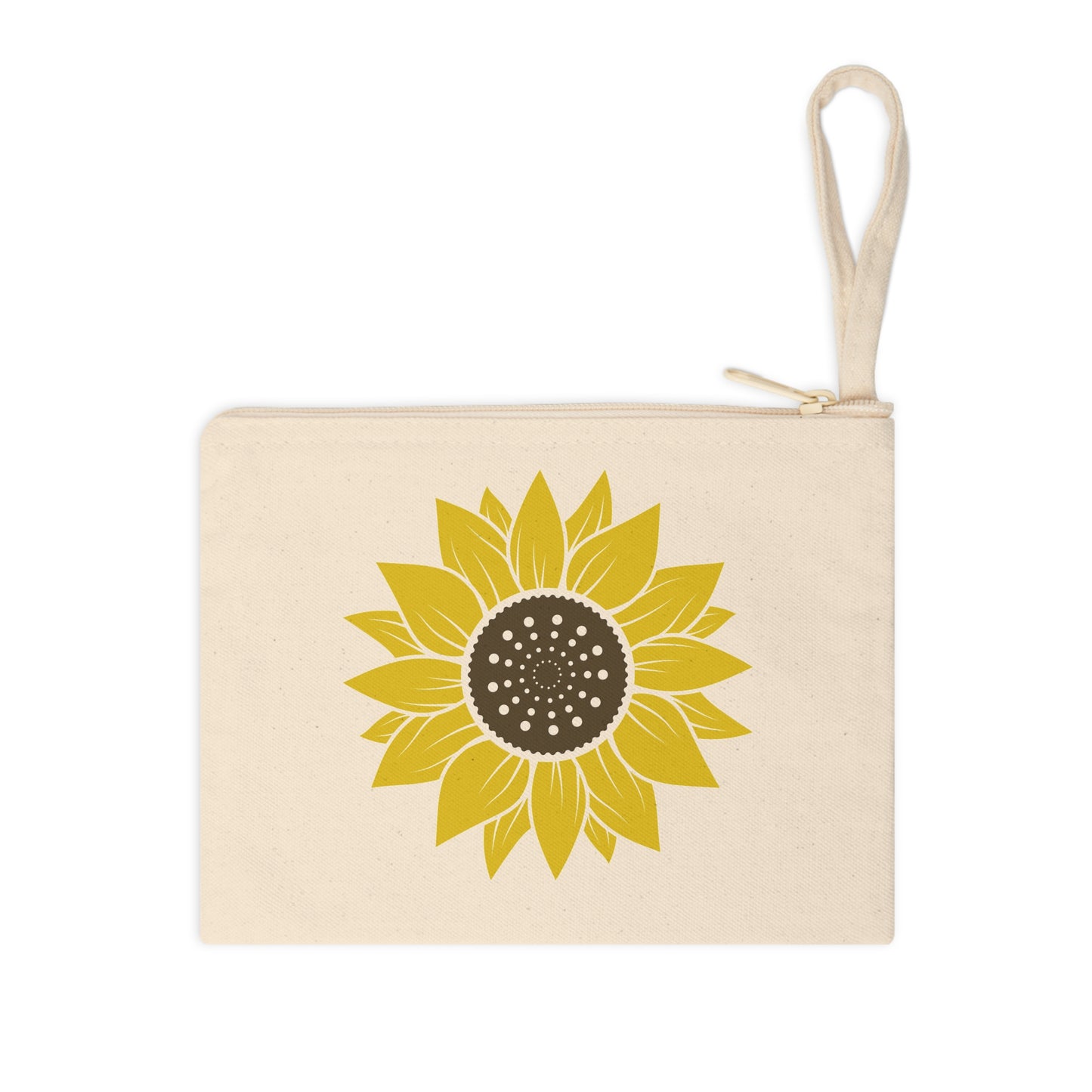 Sunflower Cotton Zipper Pouch