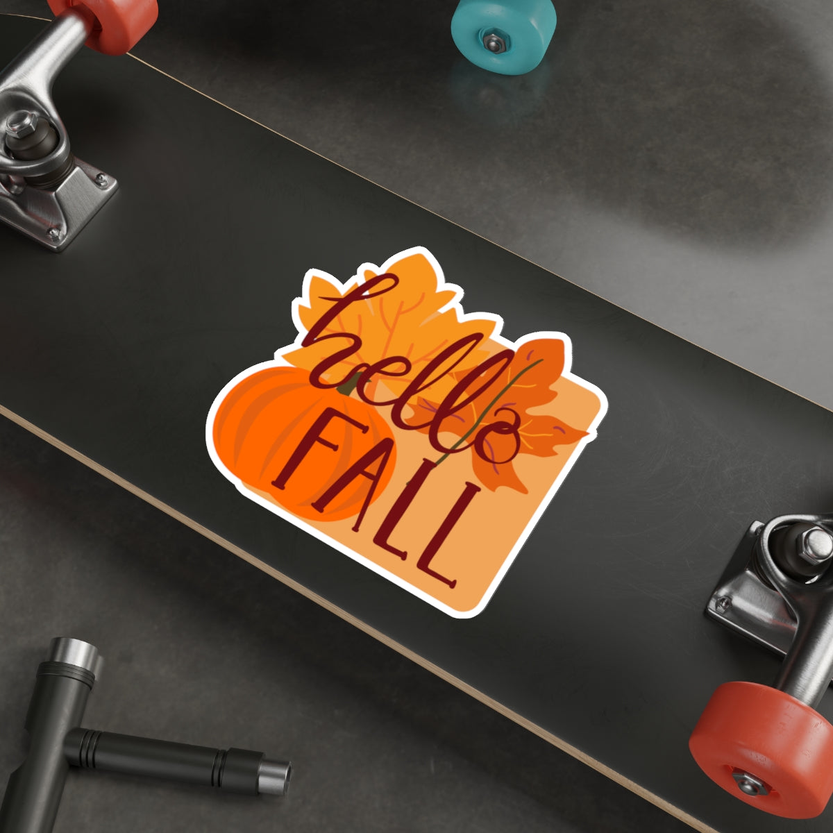 Die-Cut Stickers, Hello Fall Design