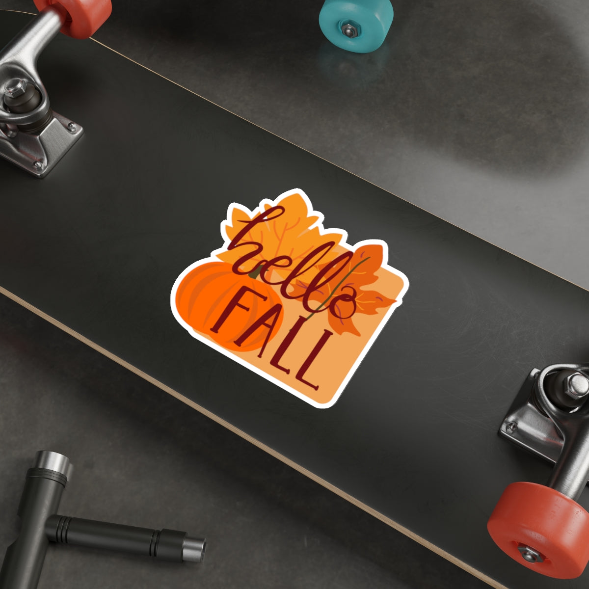 Die-Cut Stickers, Hello Fall Design