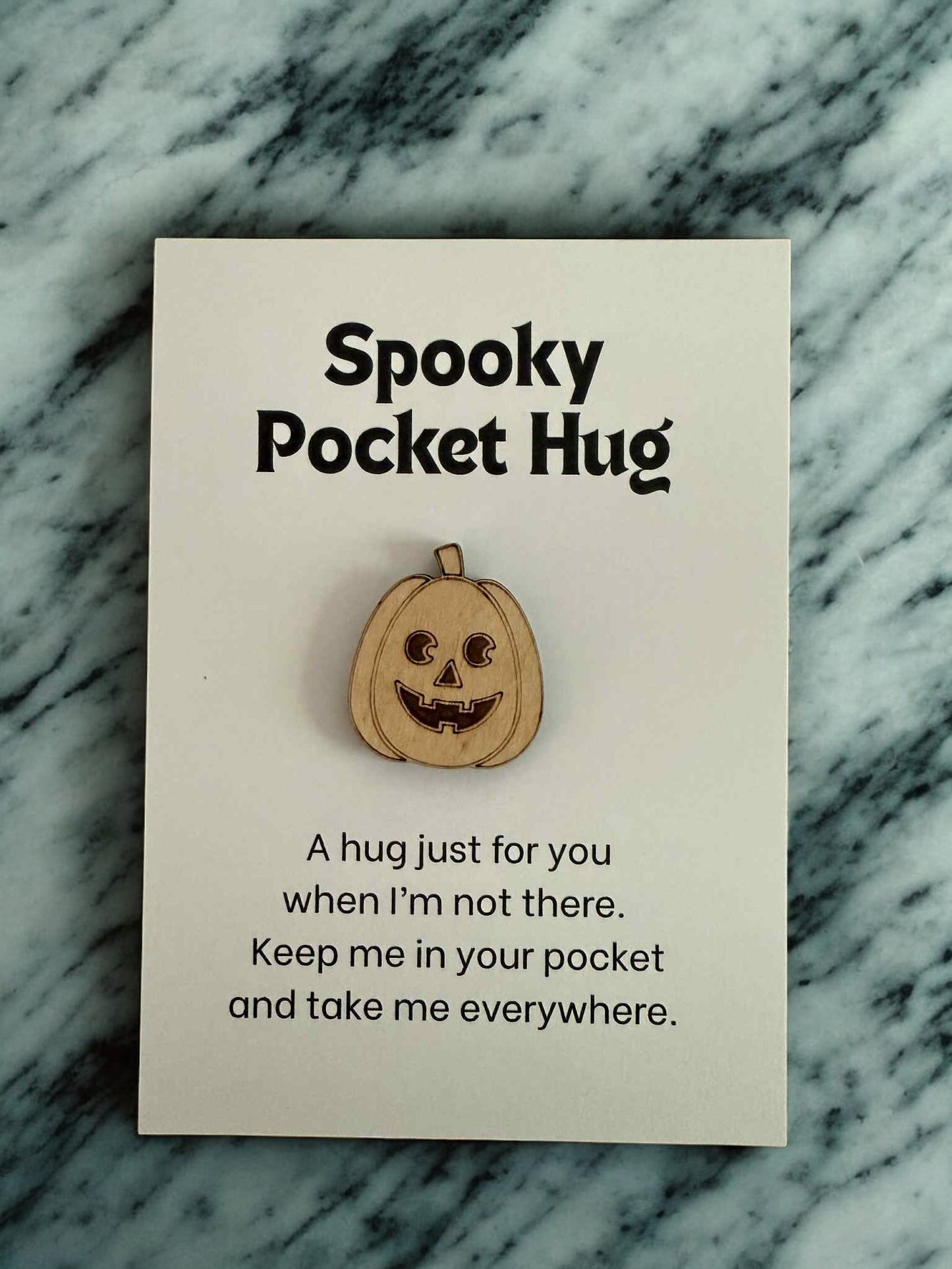 Spooky Pocket Hugs – Halloween Tokens with Backer Card