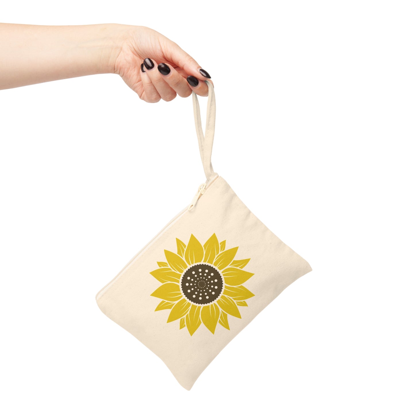 Sunflower Cotton Zipper Pouch