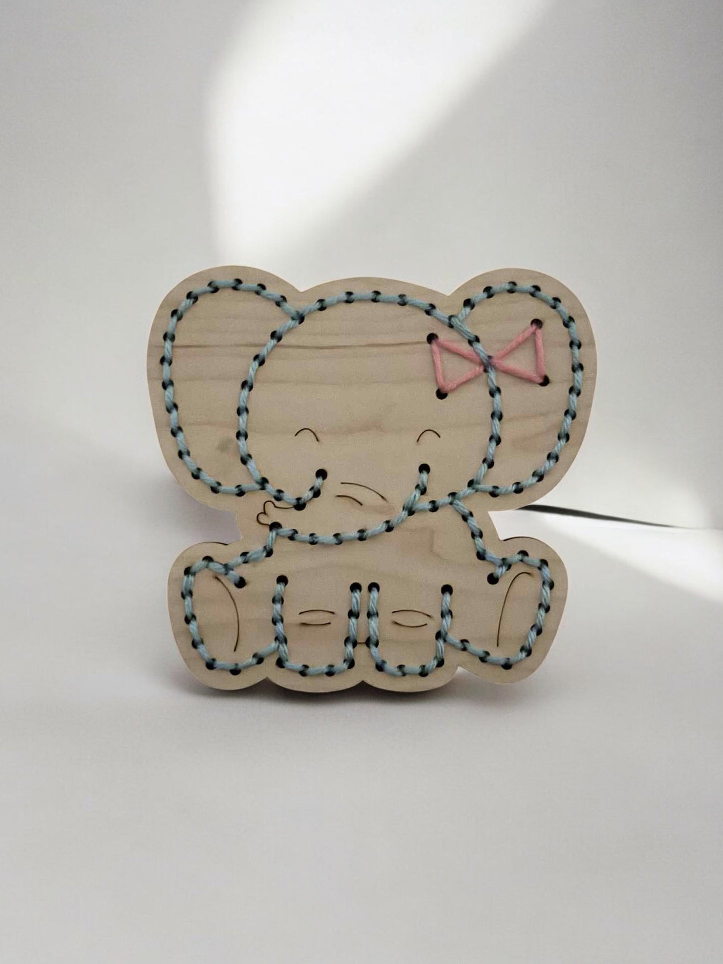 Elephant Sew Kit - DIY Wooden Sewing Board for Kids and Adults