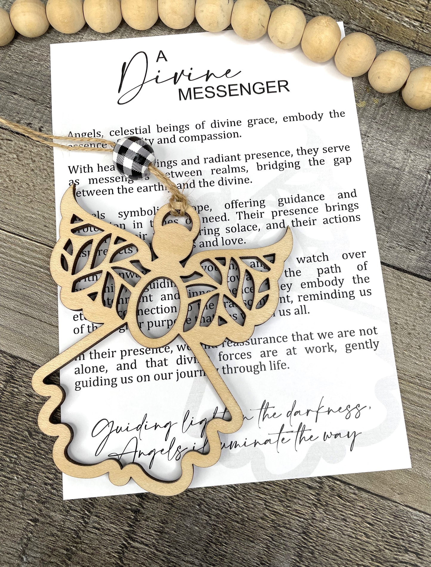 Angel Ornament | A Divine Messenger Wooden Ornament