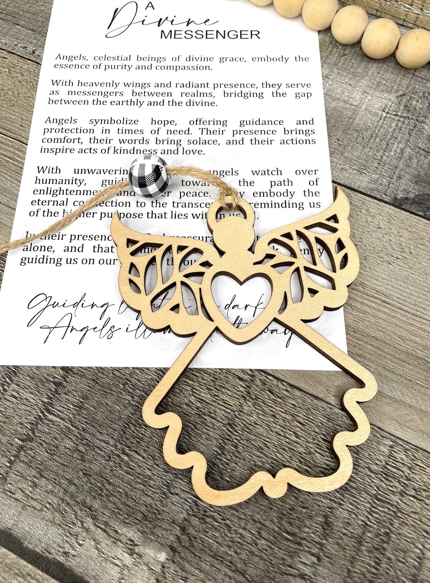 Angel Ornament | A Divine Messenger Wooden Ornament