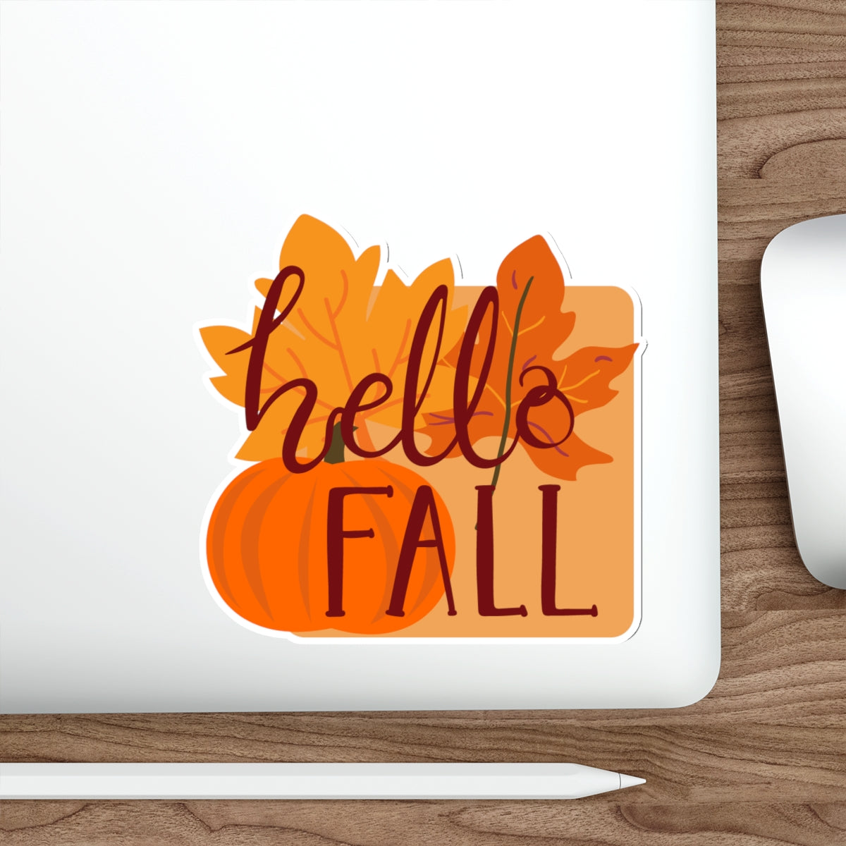 Die-Cut Stickers, Hello Fall Design