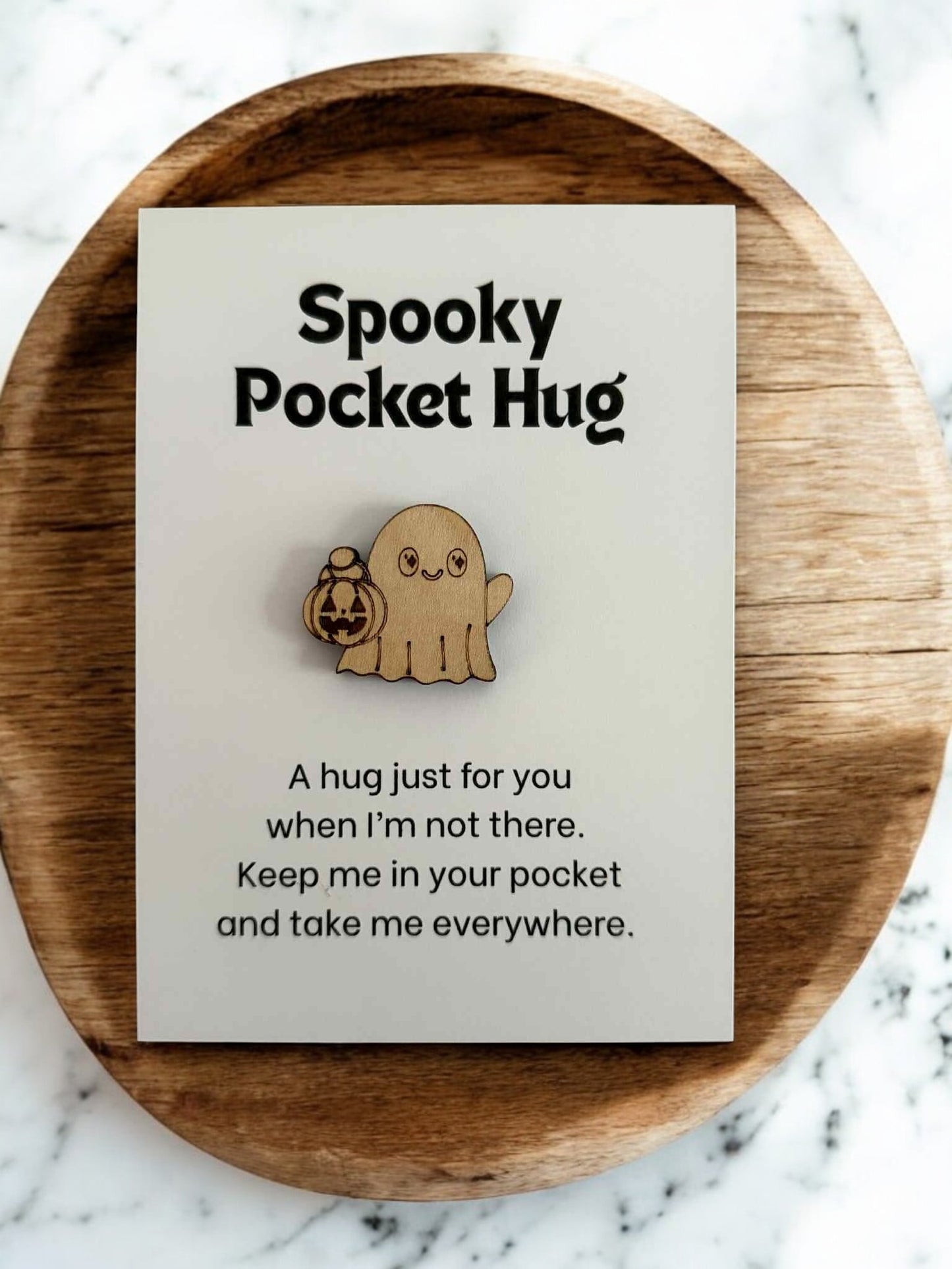 Spooky Pocket Hugs – Halloween Tokens with Backer Card