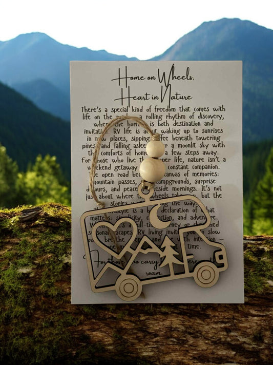 Home on Wheels, Heart in Nature – RV Life Ornament