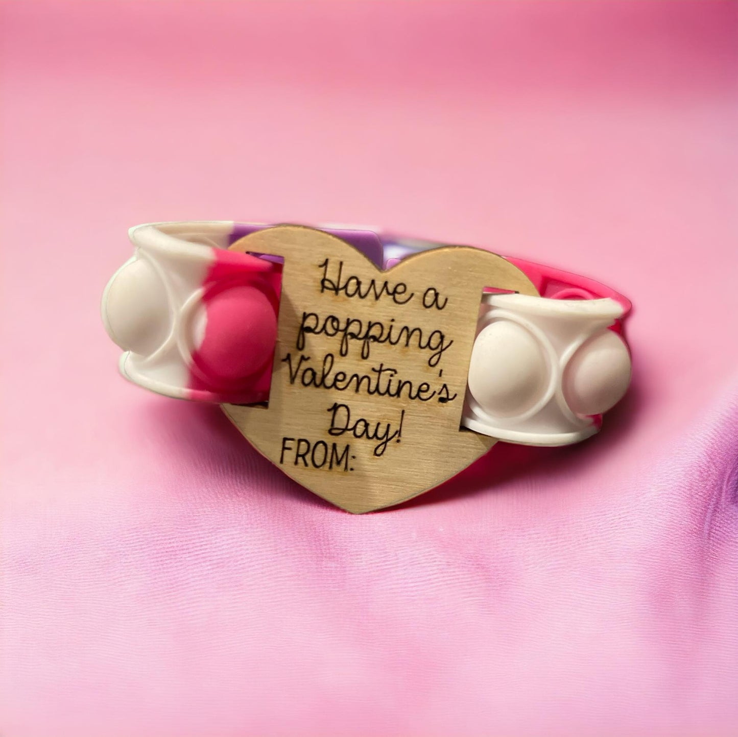 Personalized Pop-It Bracelet Valentines for Kids - Unique Classroom Treats