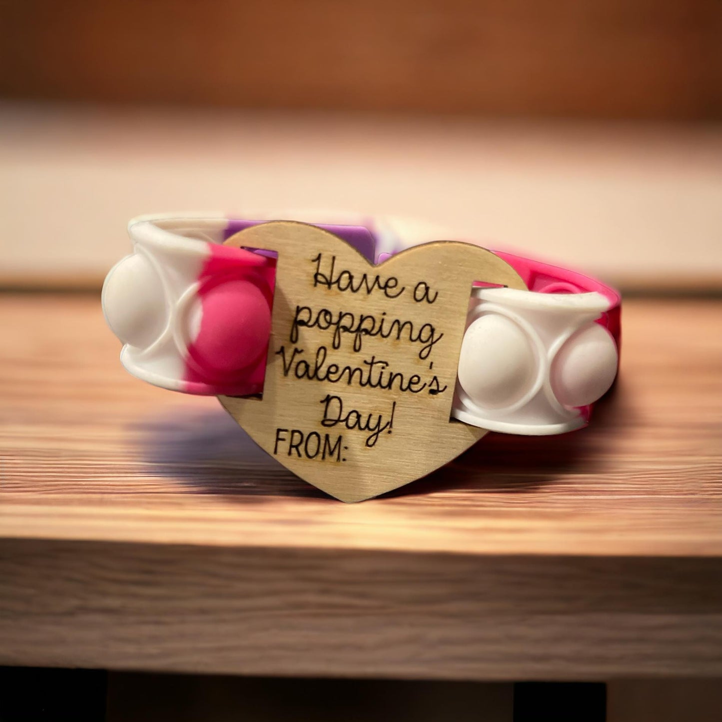 Personalized Pop-It Bracelet Valentines for Kids - Unique Classroom Treats