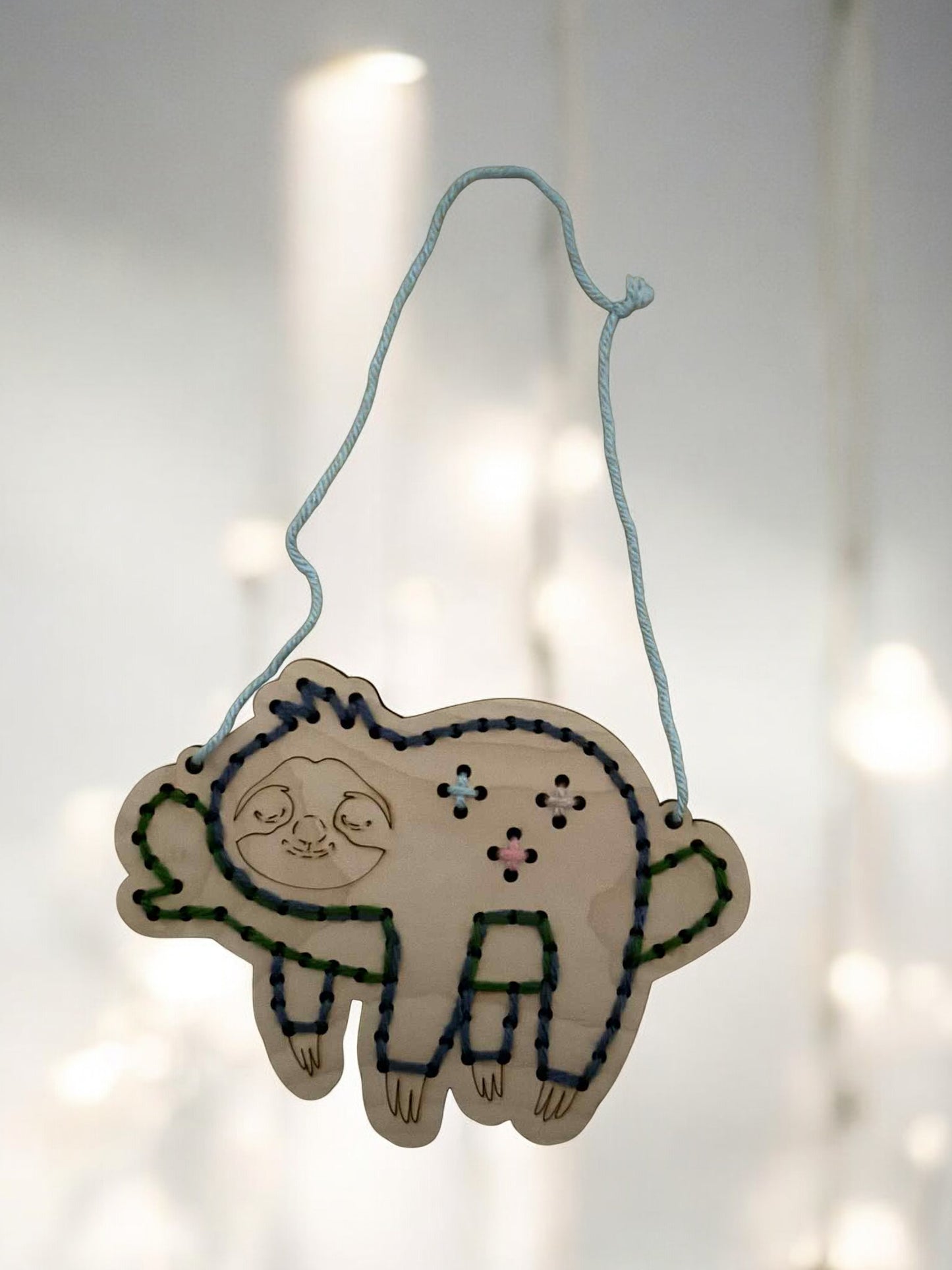 Sloth Sew Kit - DIY Wooden Sewing Board for Kids and Adults