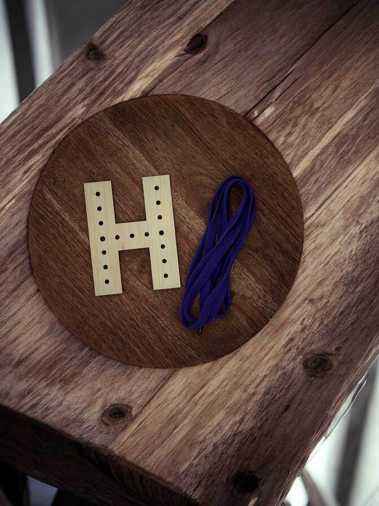 Wooden Alphabet Letter Lacing Board – Personalized Learning Fun