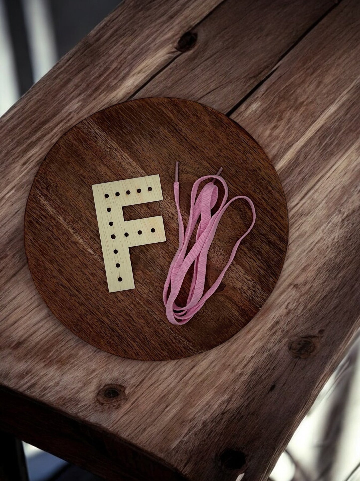 Wooden Alphabet Letter Lacing Board – Personalized Learning Fun