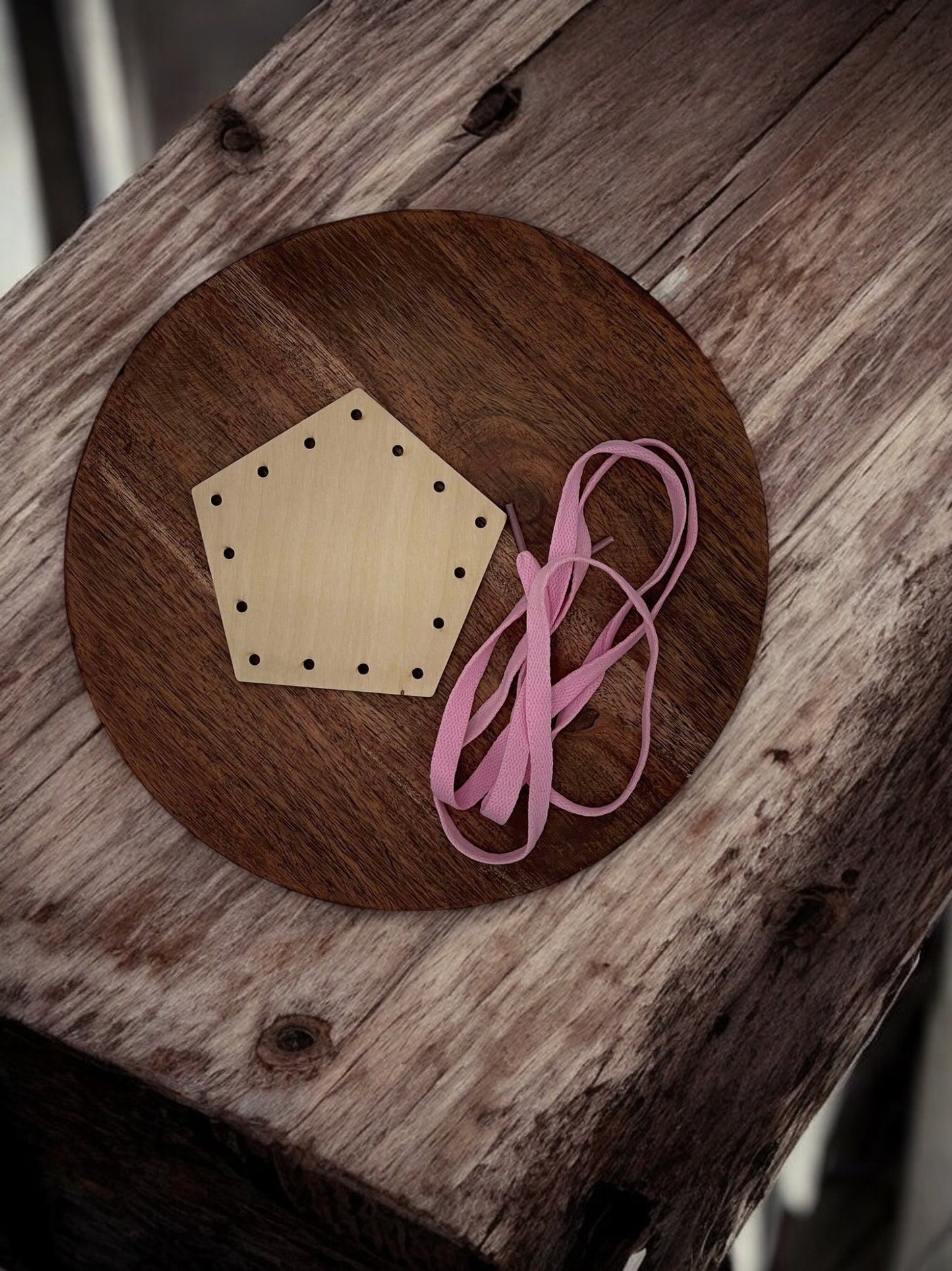 Wooden Shape Lacing Activity – for Fine Motor Skill Development