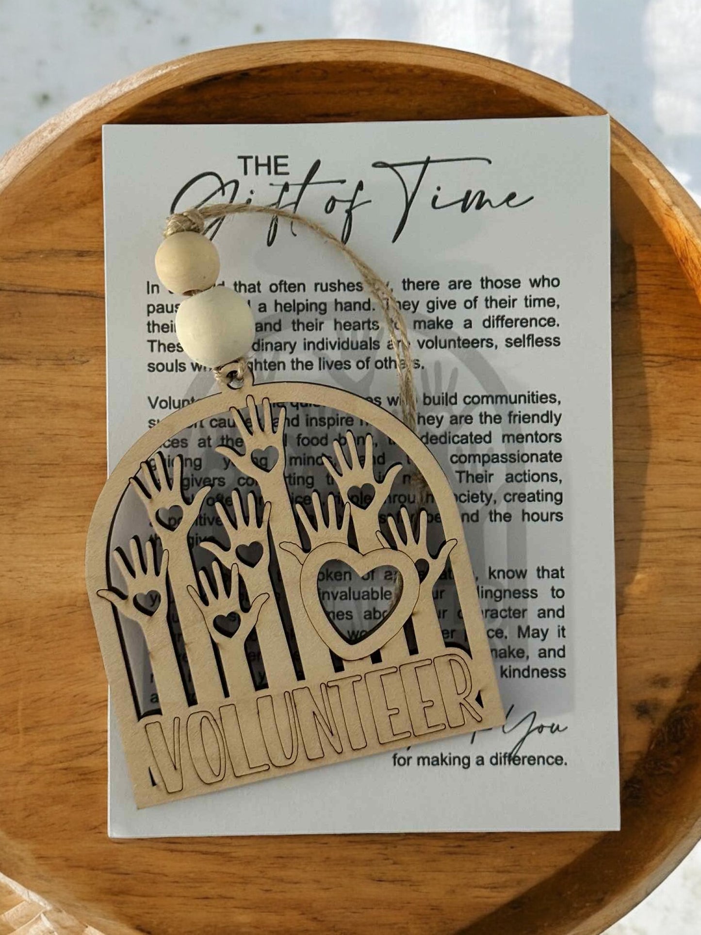 Volunteer Appreciation Ornament – The Gift of Time