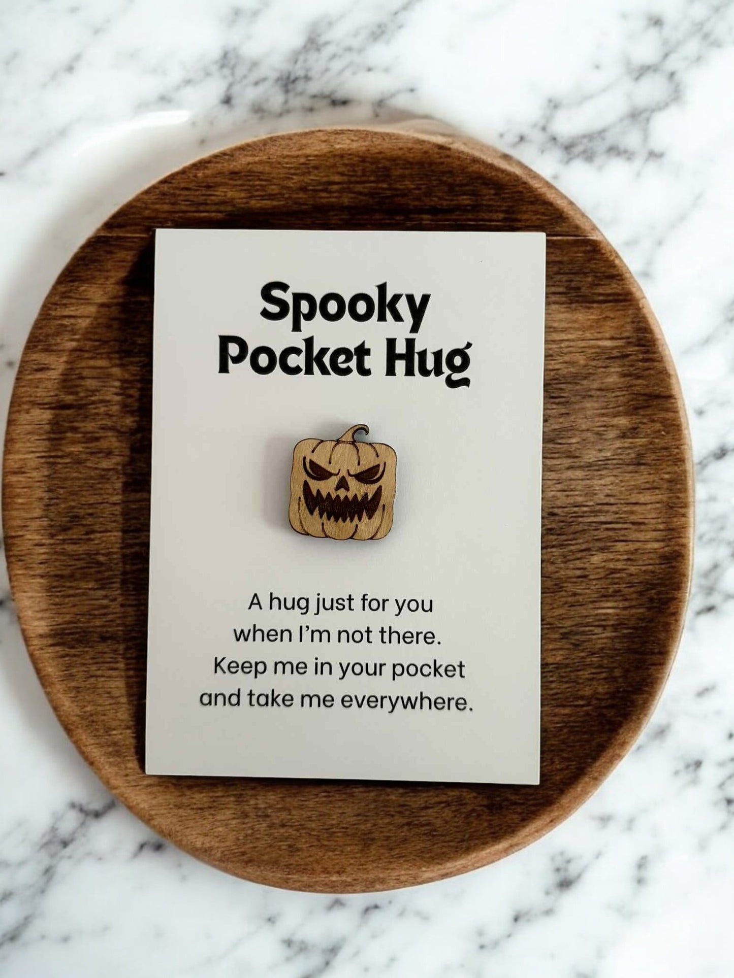 Spooky Pocket Hugs – Halloween Tokens with Backer Card