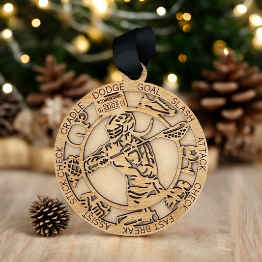 Personalized Sports Ornaments – Custom Laser-Cut Wooden Design with Name & Number for All Sports