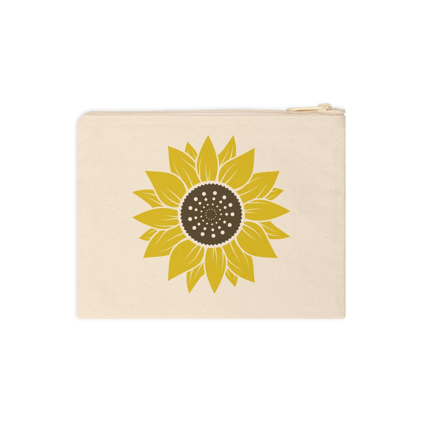 Sunflower Cotton Zipper Pouch