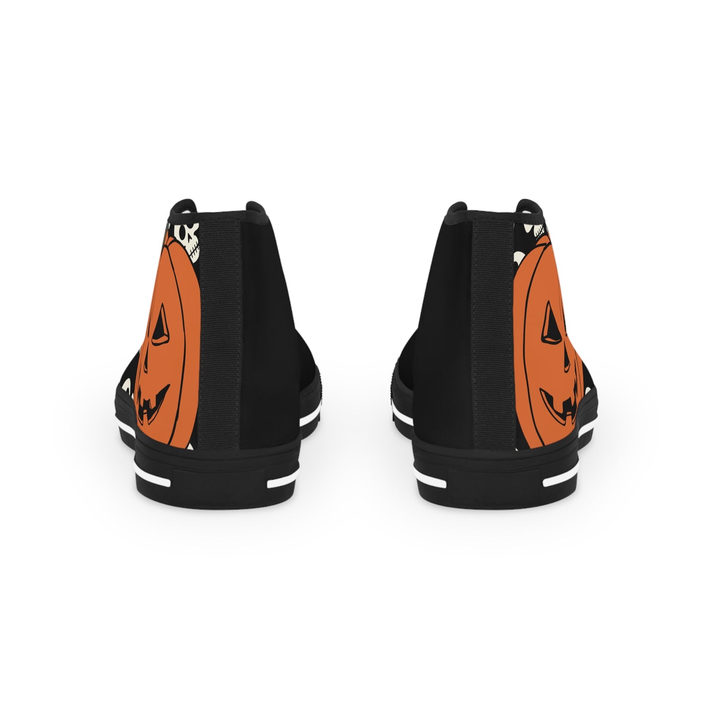 Men's High Top Halloween Pumpkin Skull Sneakers