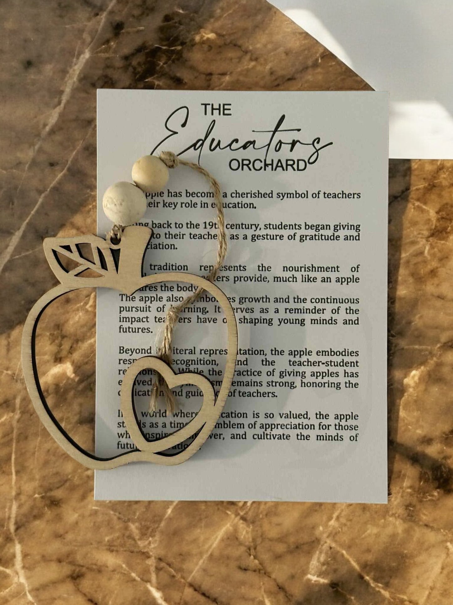 Educator's Orchard Ornament | The Apple of Appreciation Wooden Ornament