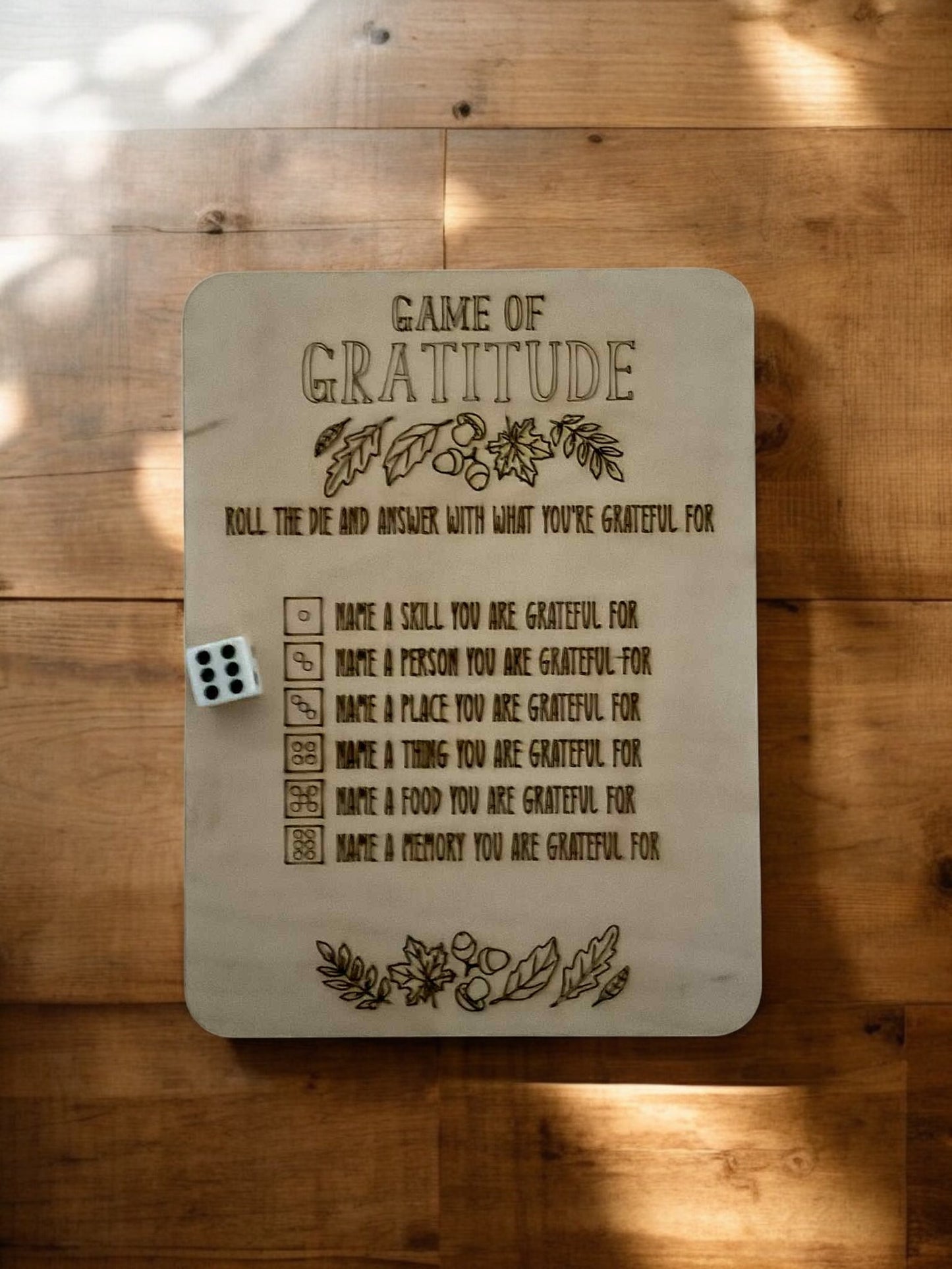 Game of Gratitude Family Dice Game