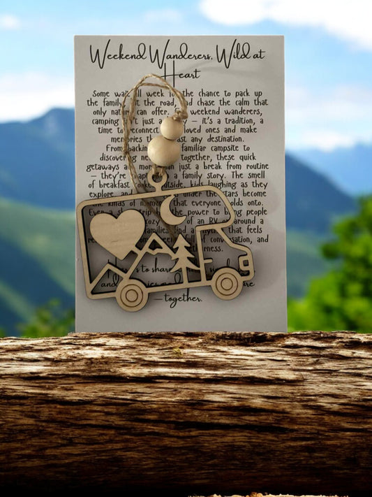 Weekend Wanderers Ornament – Camper Life Gift with Story Card