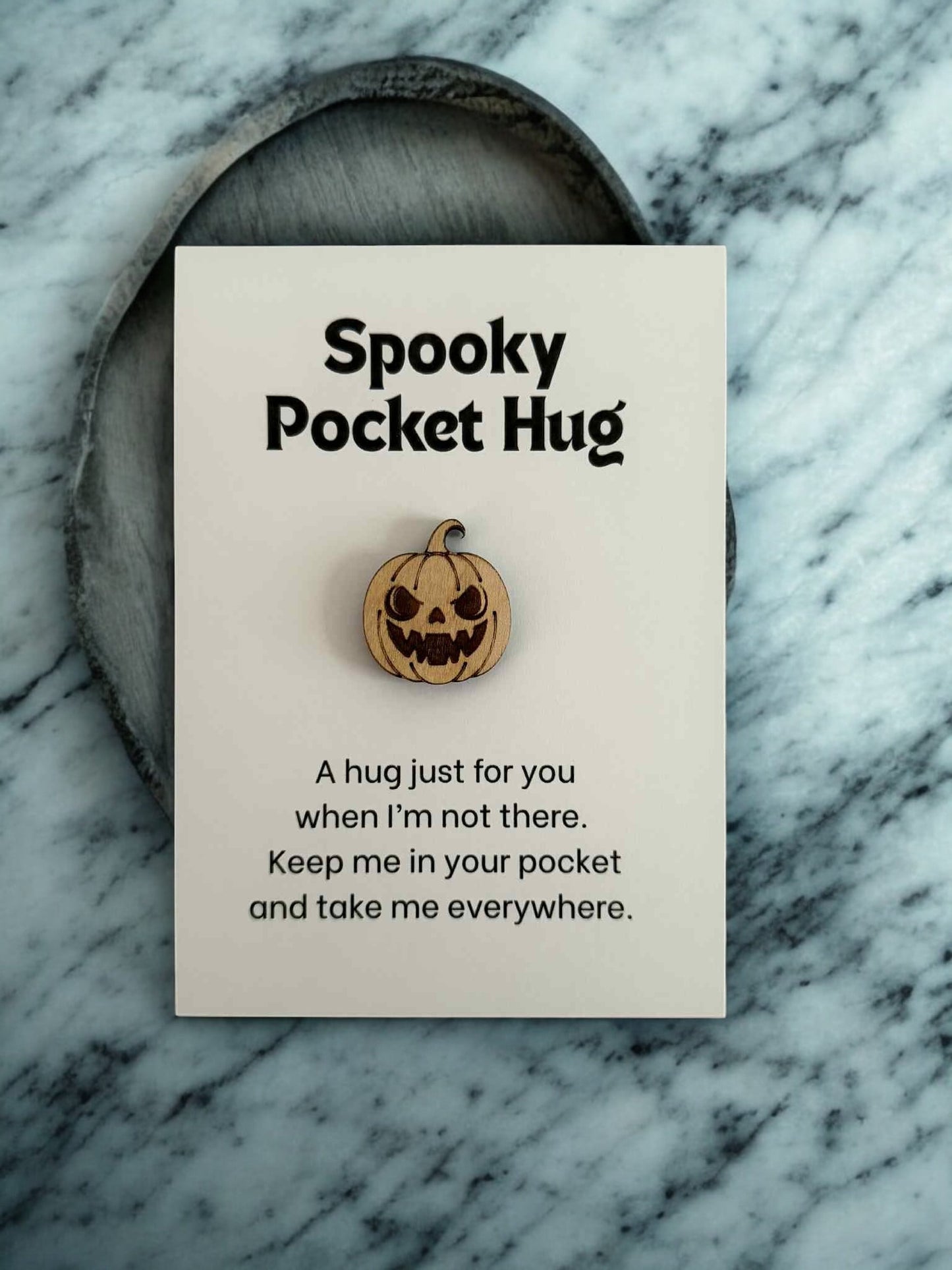 Spooky Pocket Hugs – Halloween Tokens with Backer Card