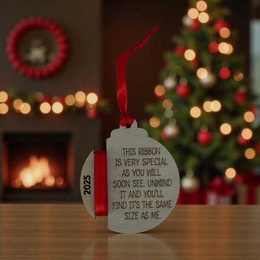 “Same Size as Me” Ribbon Keepsake Ornament – Heartfelt Christmas Gift – 2025