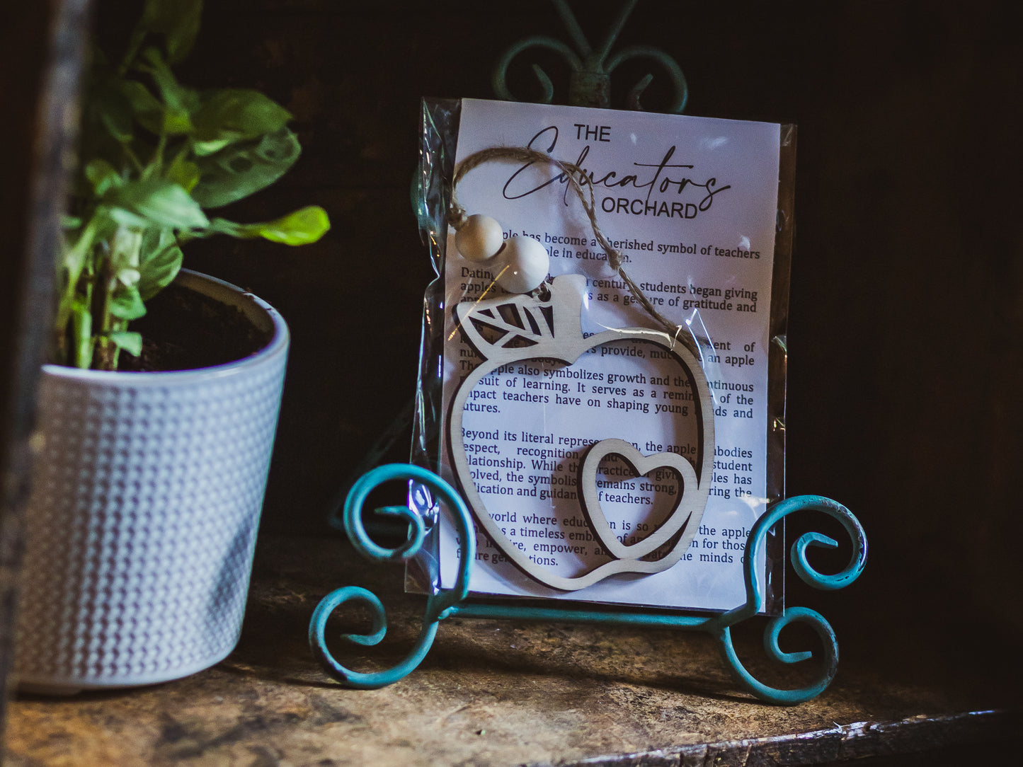 Educator's Orchard Ornament | The Apple of Appreciation Wooden Ornament