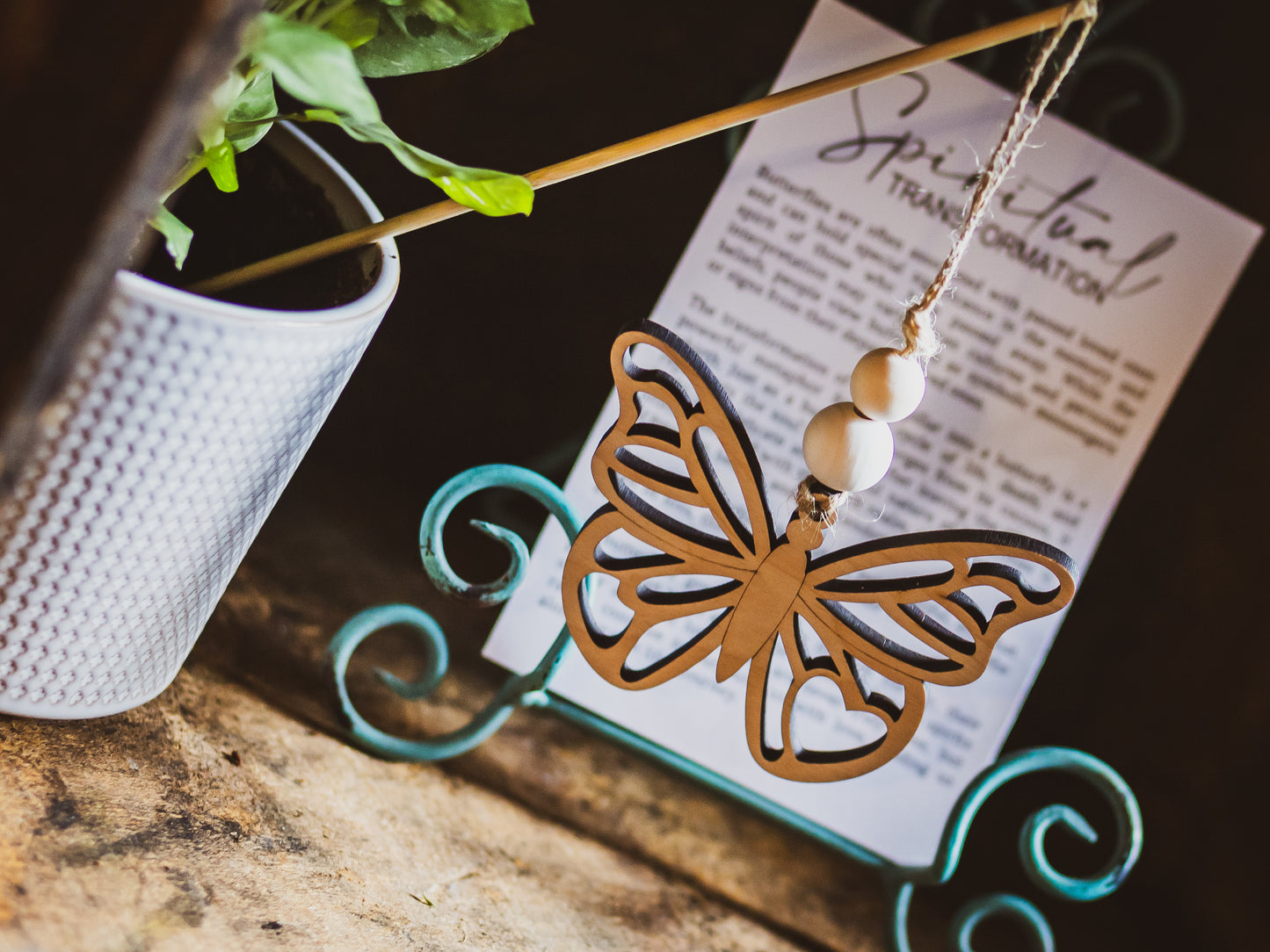 Spiritual Transformation Ornament | Butterfly Wooden Ornament