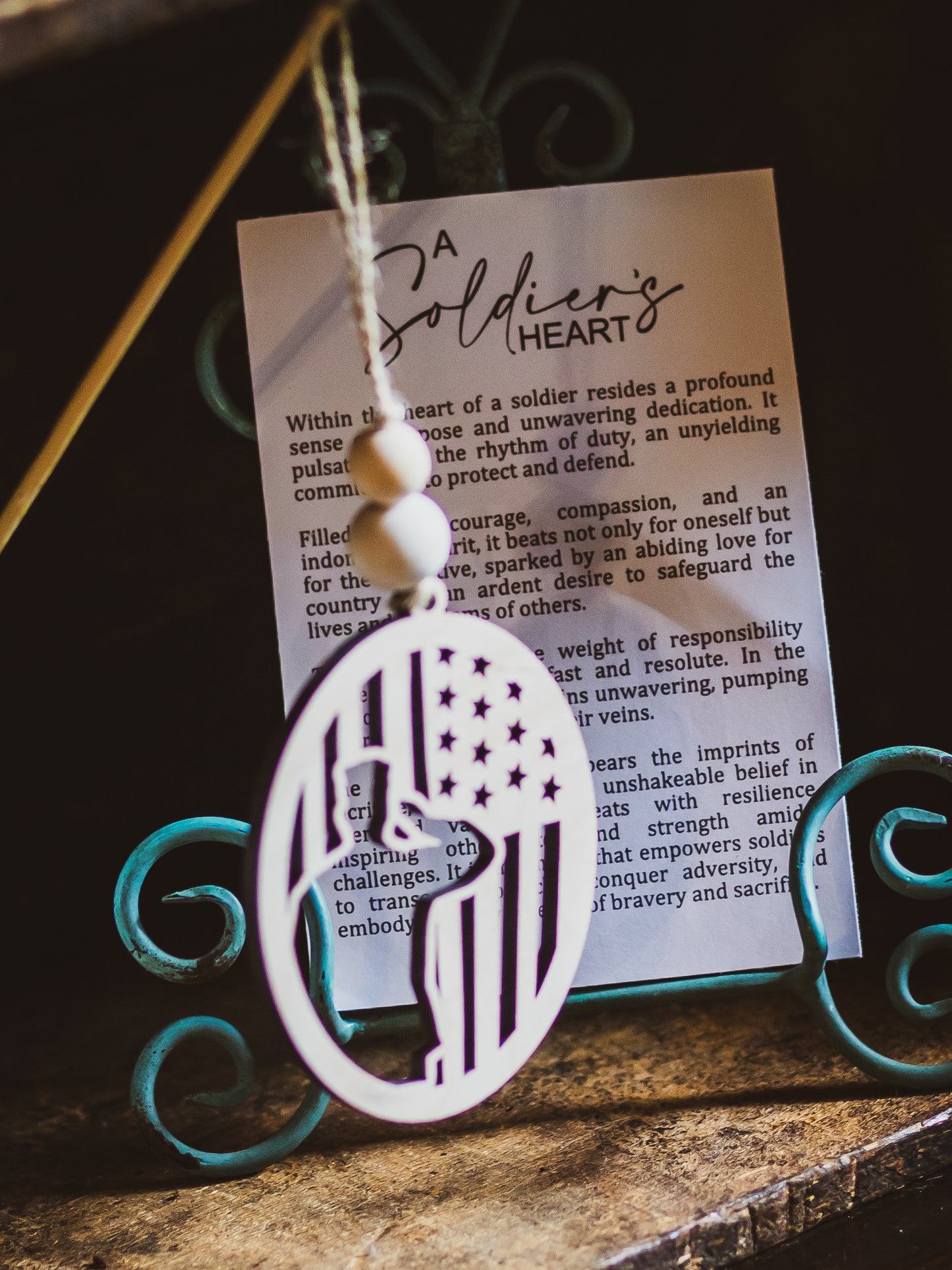 Soldier's Heart Ornament | A Tribute to Unwavering Dedication Wooden Ornament