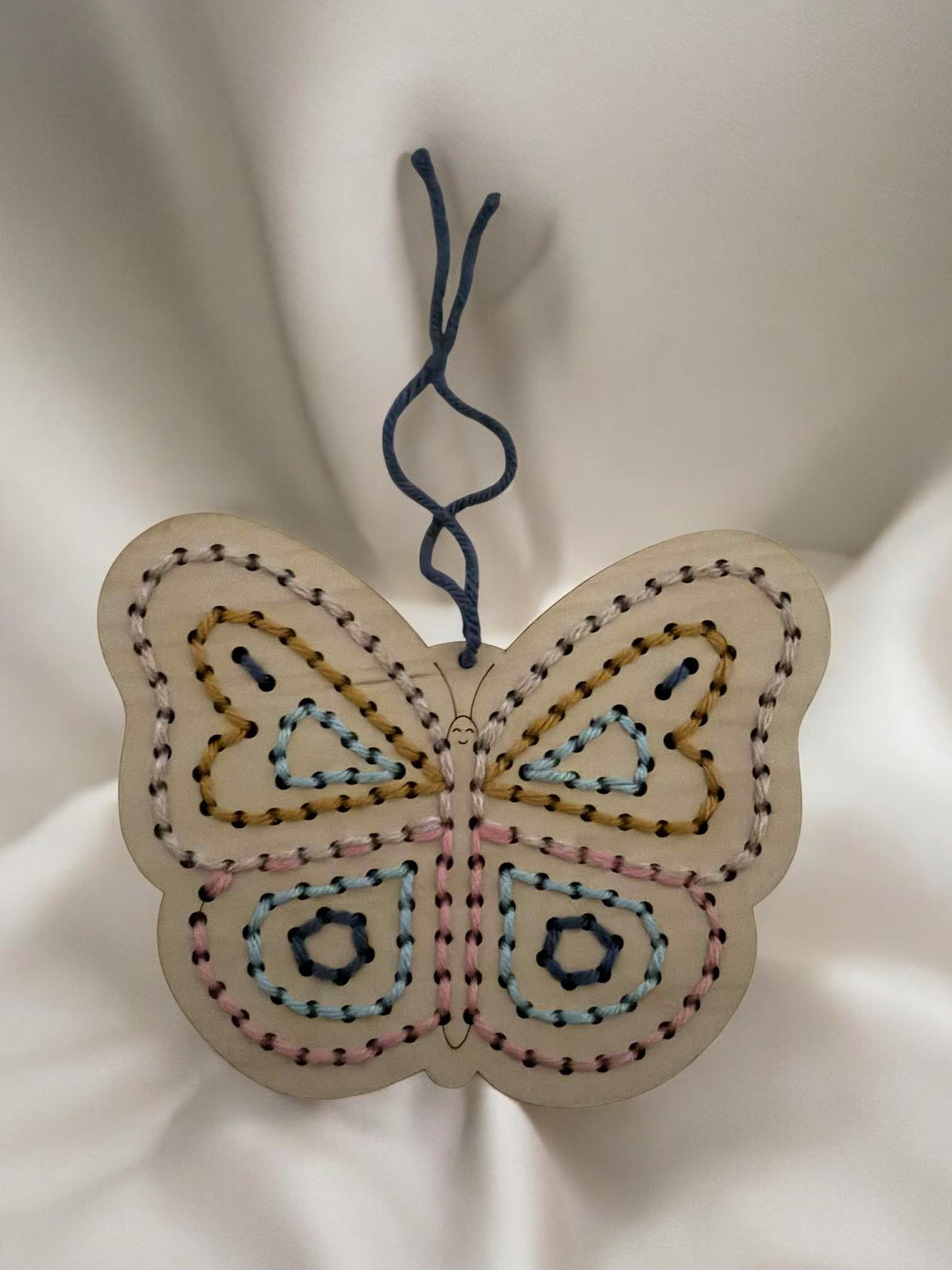 Butterfly Yarn Sewing Kit – Wooden Lacing Craft for Kids