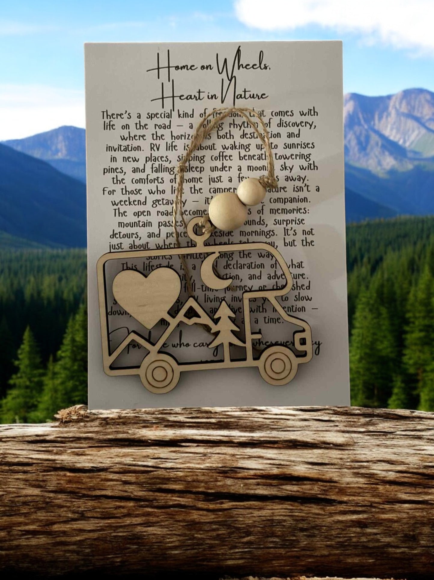Home on Wheels, Heart in Nature – RV Life Ornament
