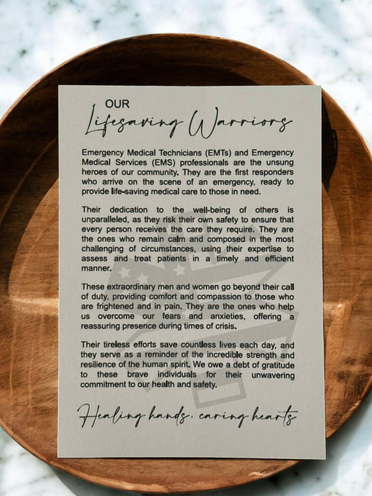 EMS EMT Ornament Story Card