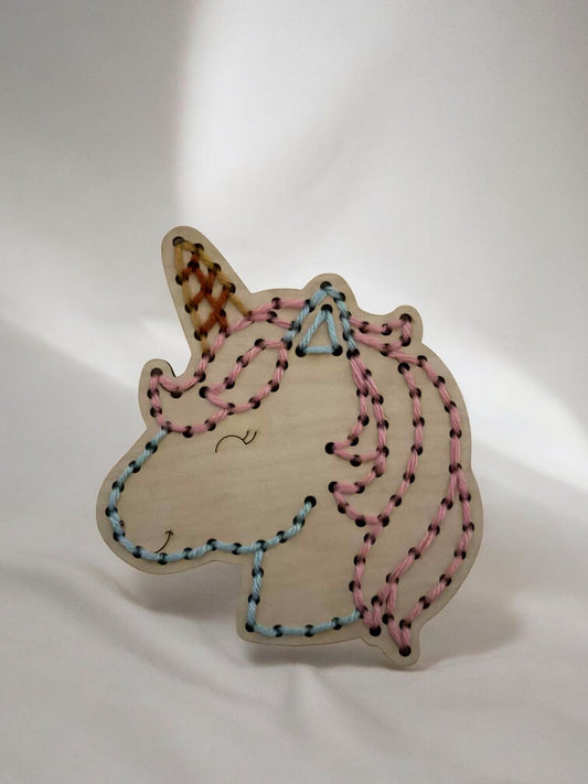 Personalized Unicorn Yarn Sewing Kit – DIY Lacing Craft for Kids