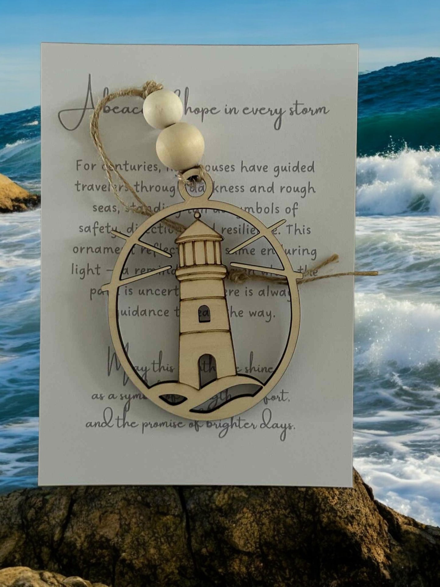 A Beacon of Hope – Lighthouse Ornament with Story Card