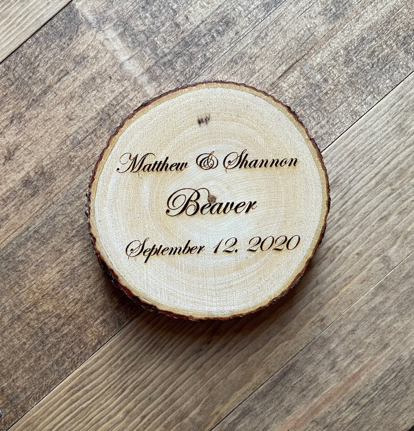 Rustic Wedding Decor Set – Personalized Coasters, Candle Holder, and Guest Favors